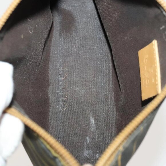 GUCCI Pouch Leather nylon 2Set Black Beige Auth bs24715 - Picture 15 of 15